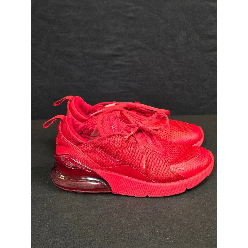 Nike Air Max 270 Kids University Red Sneakers CW6988-600 Kids Size 3Y